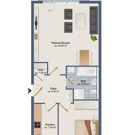 Appartement Ruhiges Airport Apartment-hamburg
